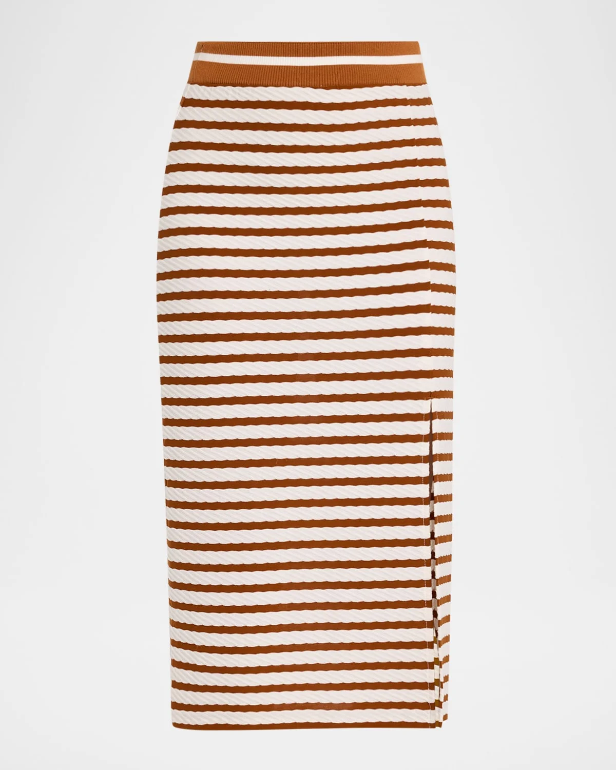 Venus Textured Stripe Midi Skirt - 1