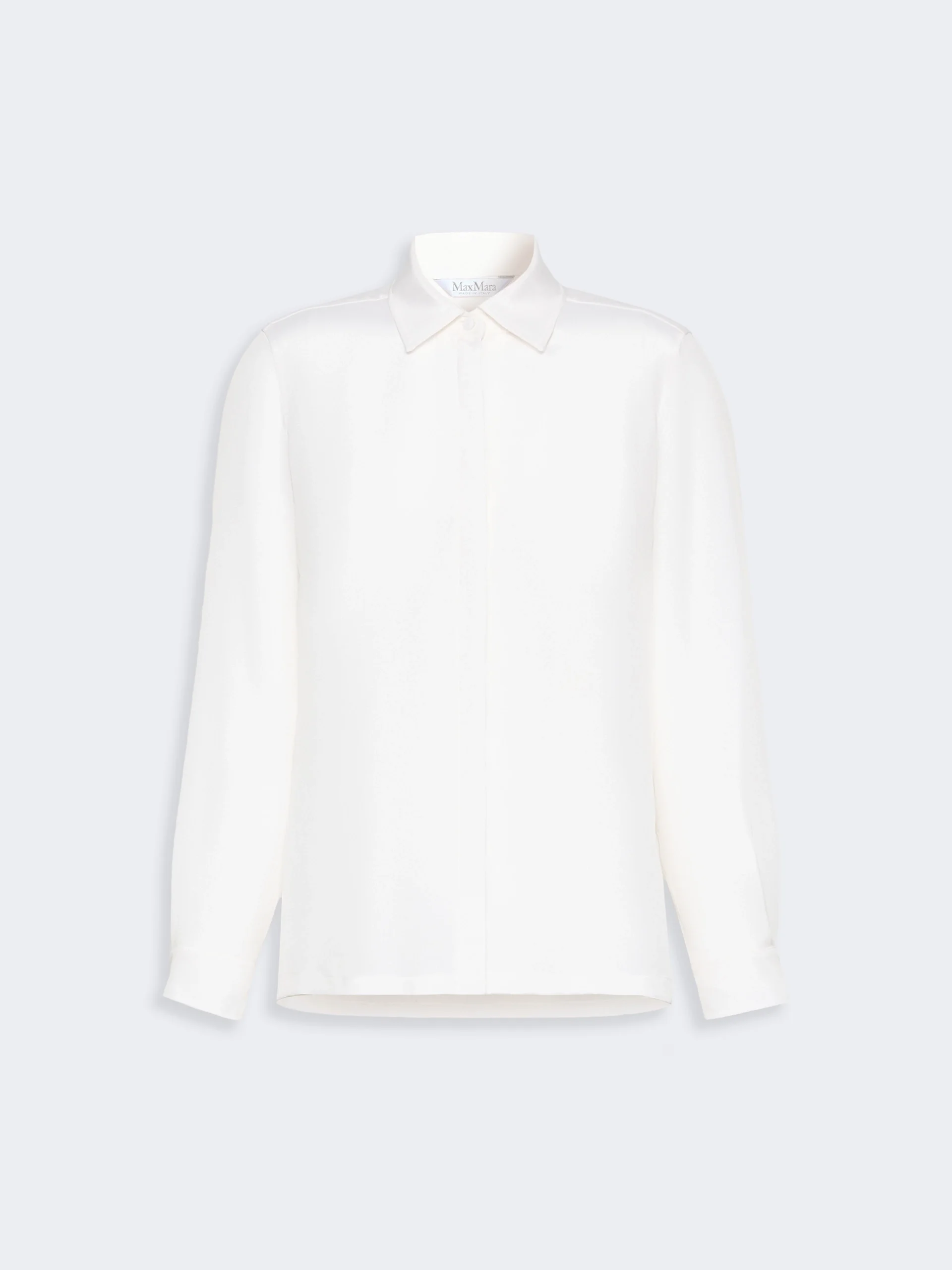 GERANIO Silk crepe de chine shirt - WHITE - 1