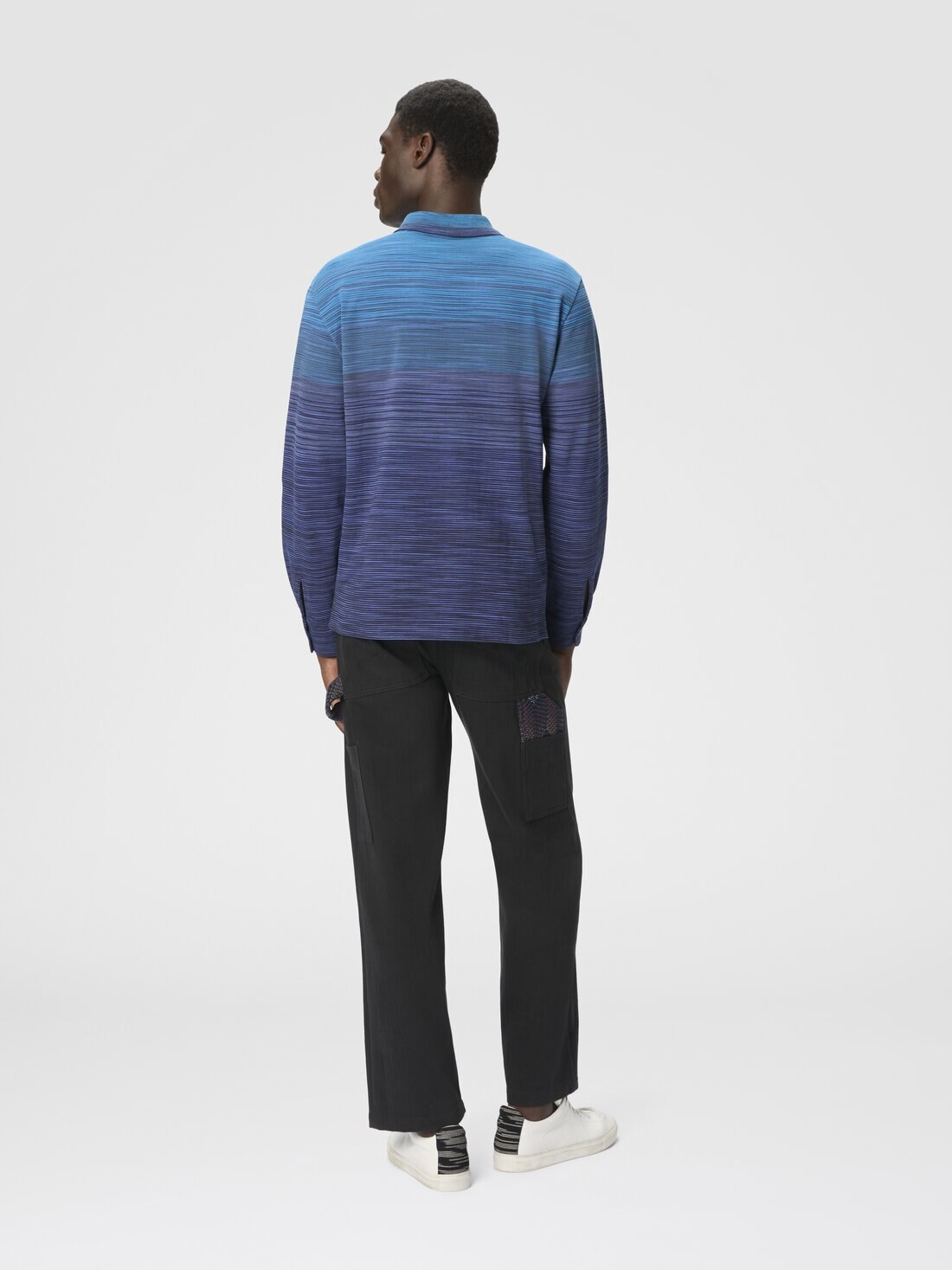 Long Sleeve Polo with Flame Knit - 3
