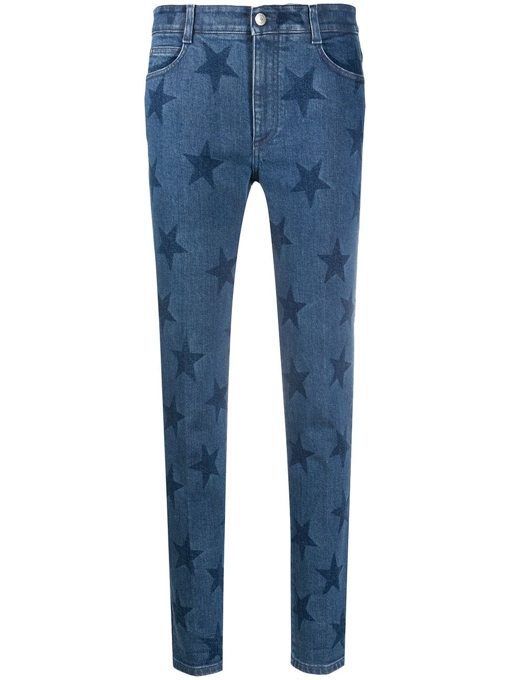 star-print slim-fit jeans - 1