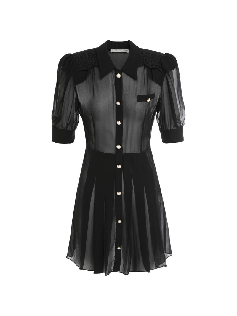 pleat-detail mini dress 1