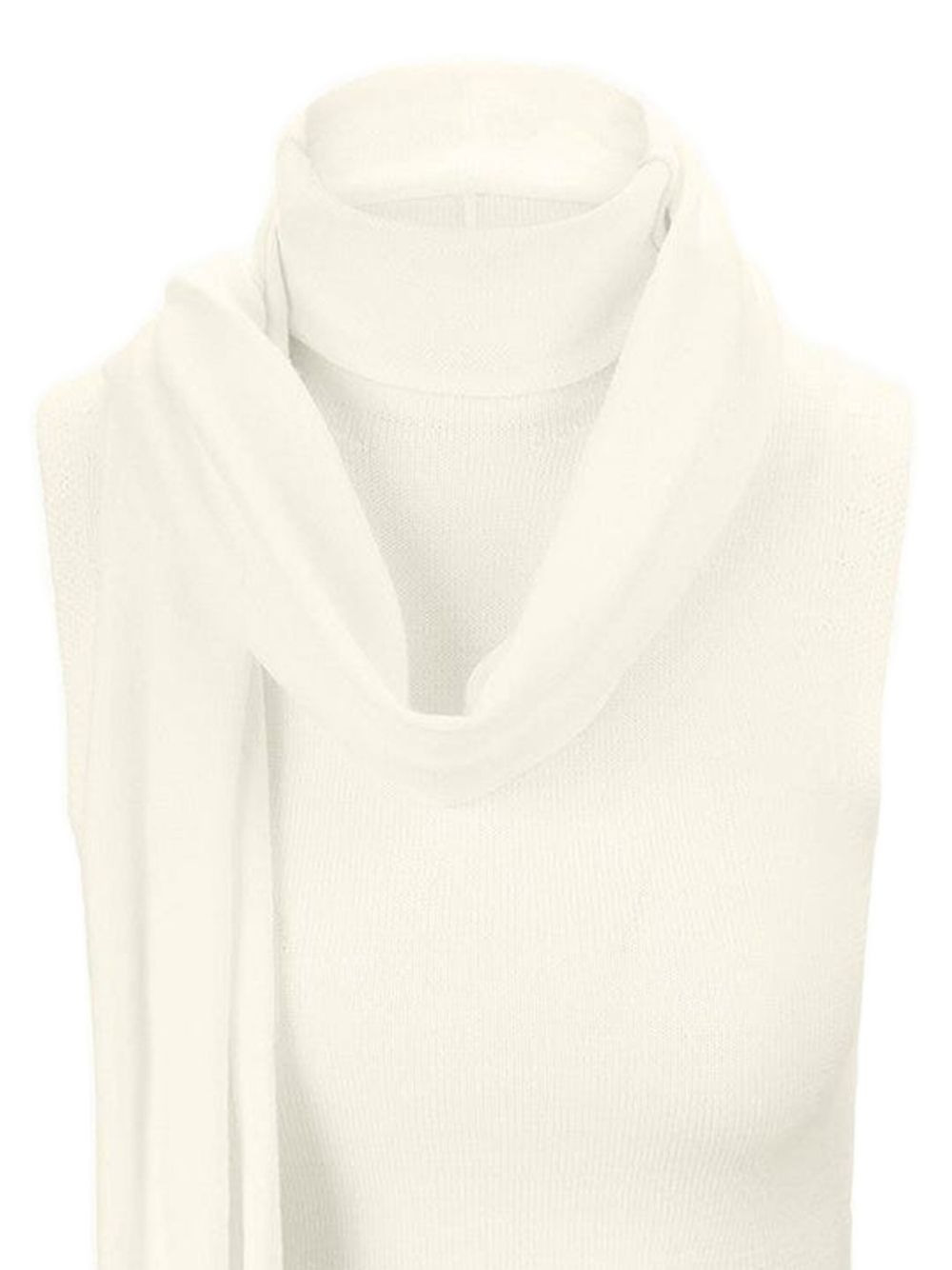 turtleneck scarf top - 2