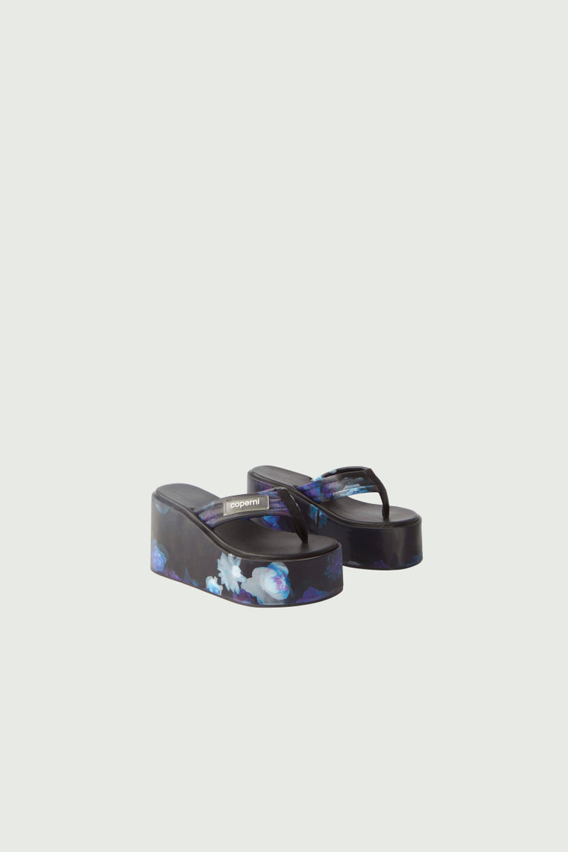 Holographic Branded Wedge Sandal 3