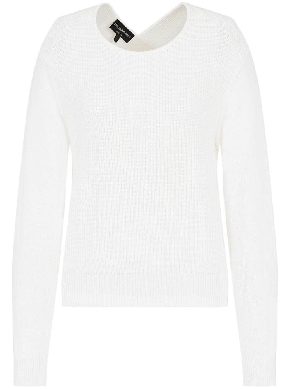 cut-out ribbed-knit jumper - 1
