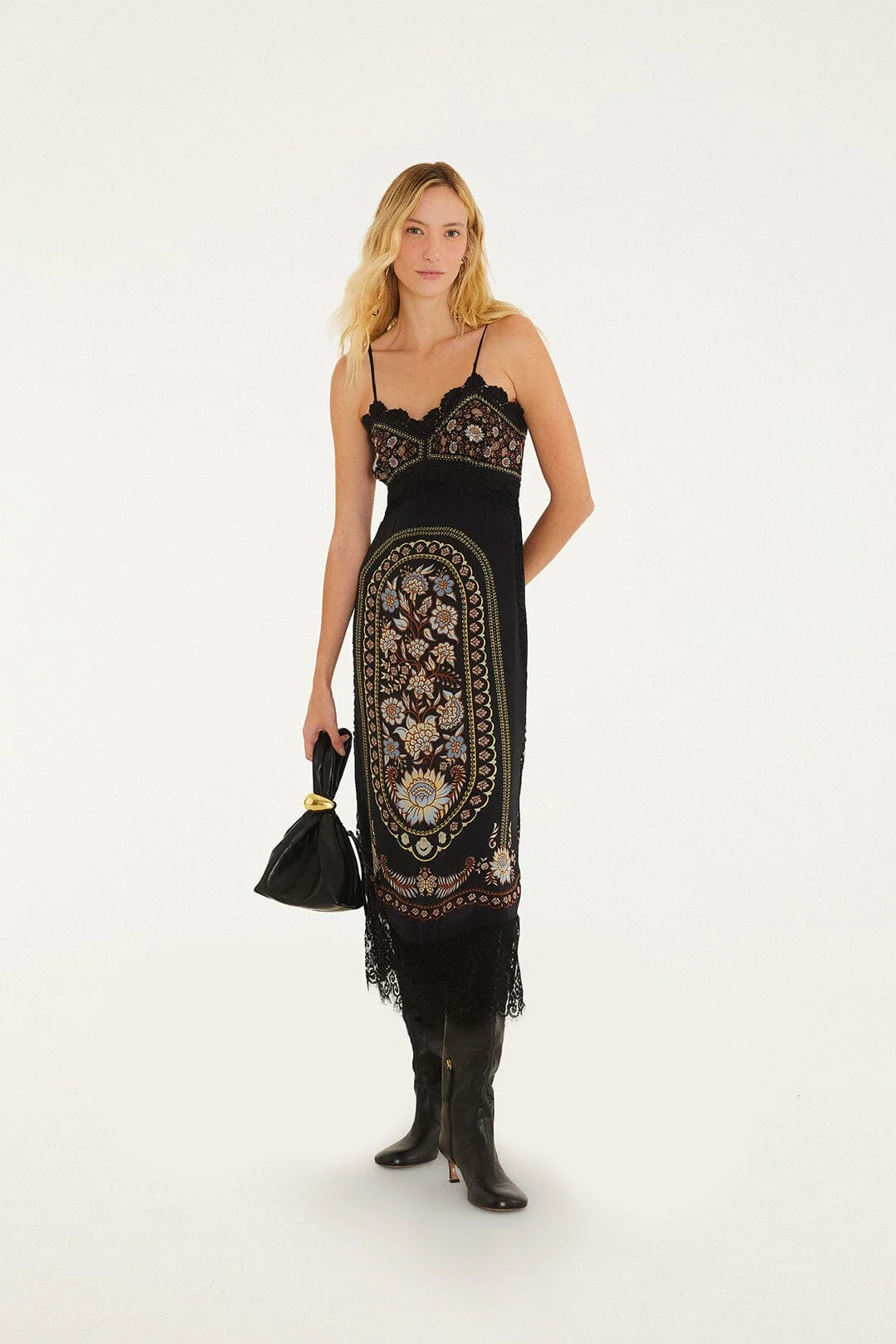 Daniela Lace Sleeveless Midi Dress - 1