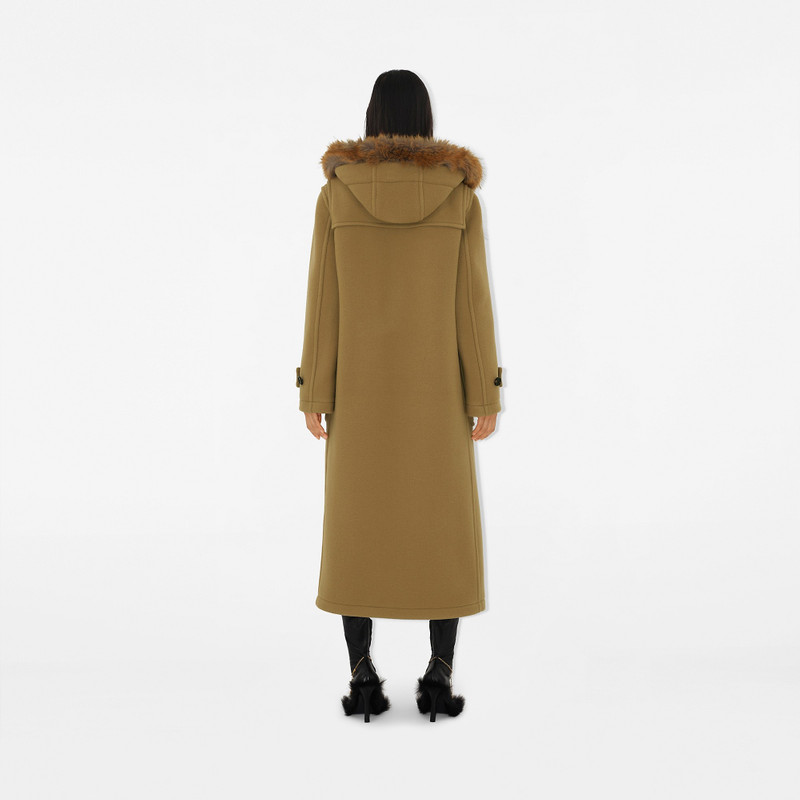Faux Fur Trim Wool Duffle Coat 4