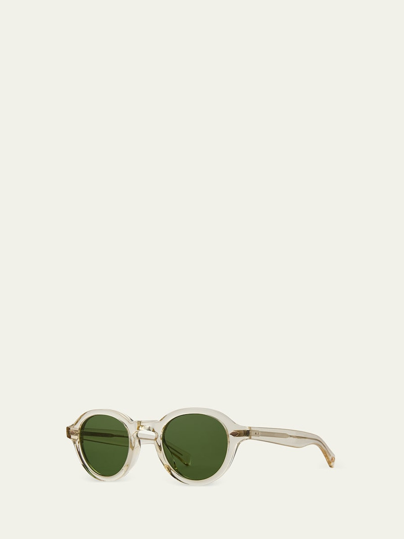 Garrett Leight Men's Flipper Acetate Round Sunglasses outlook