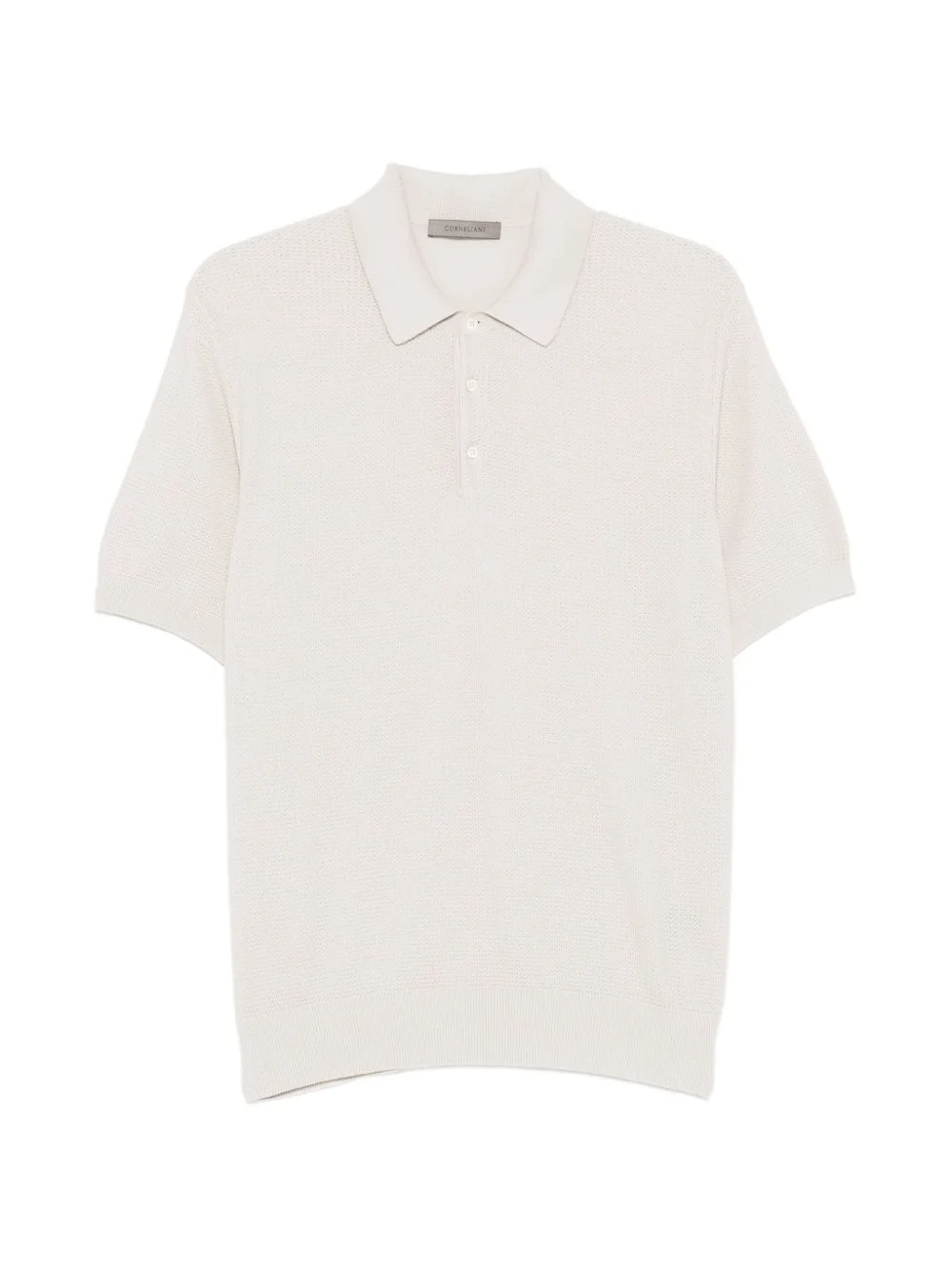 waffle-knit polo shirt - 1