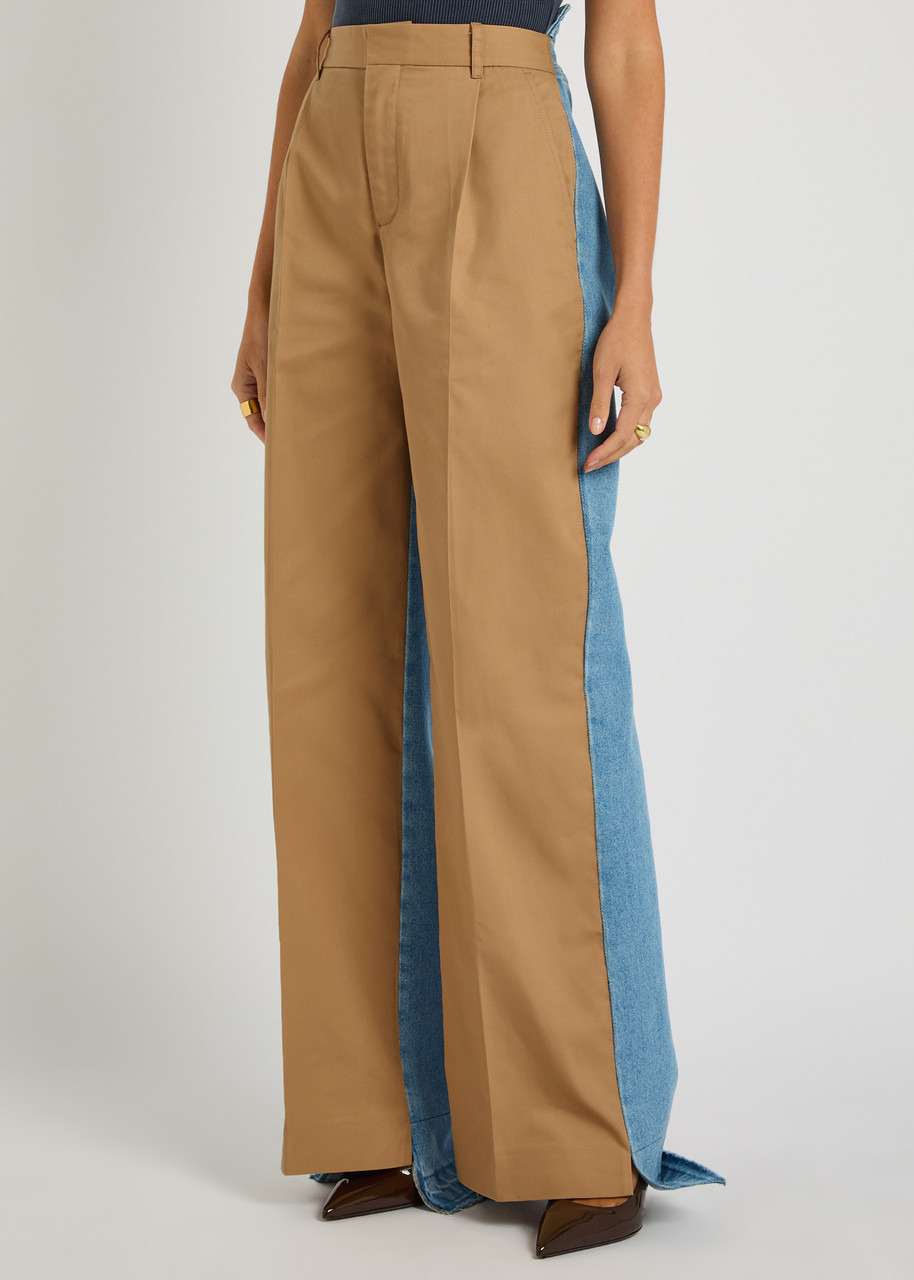 Bettter Panelled Straight-leg Cotton and Denim Trousers - 2