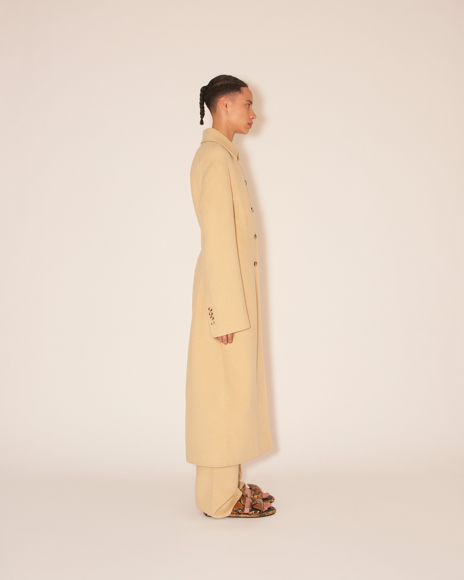 TOYA - Single breasted waisted coat - Creme - 4