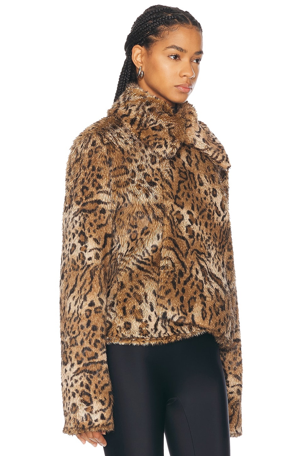 Leopard Shrunk Faux Fur Jacket - 3
