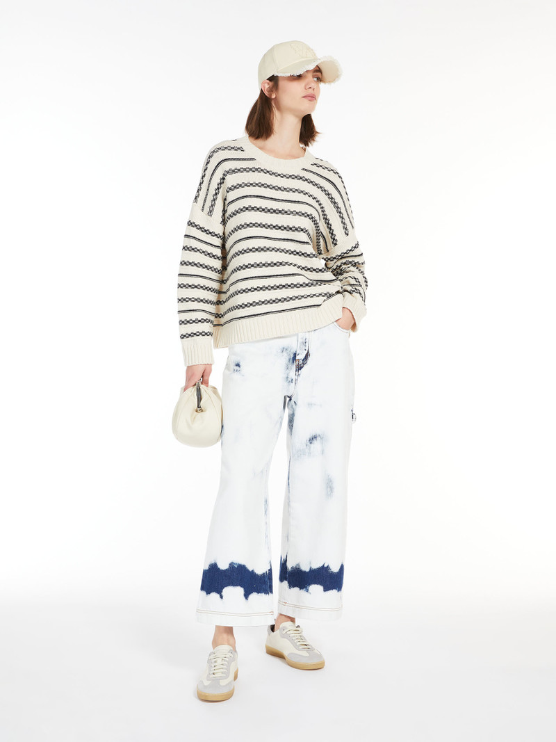 WEEKEND Max Mara FOSTER Striped cotton yarn sweater outlook