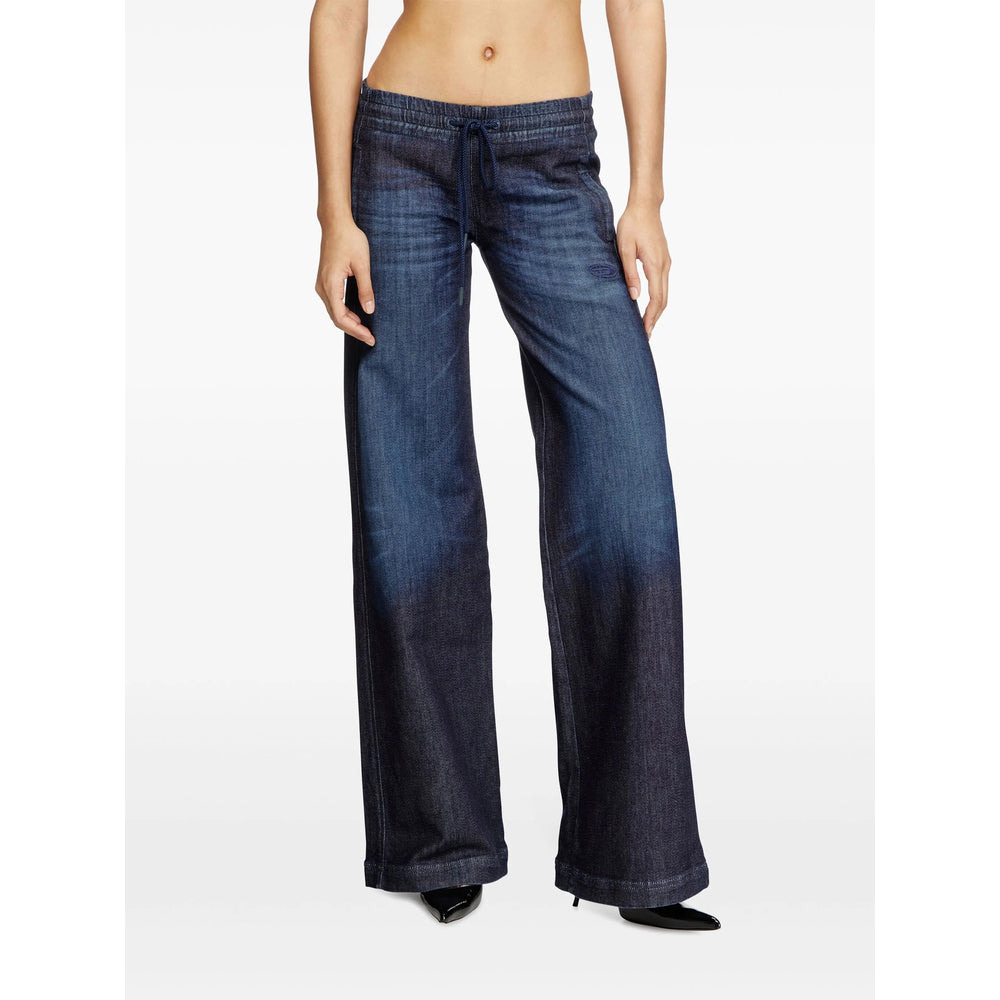 Diesel Blue Denim - Wide-Leg Jeans Women - 5