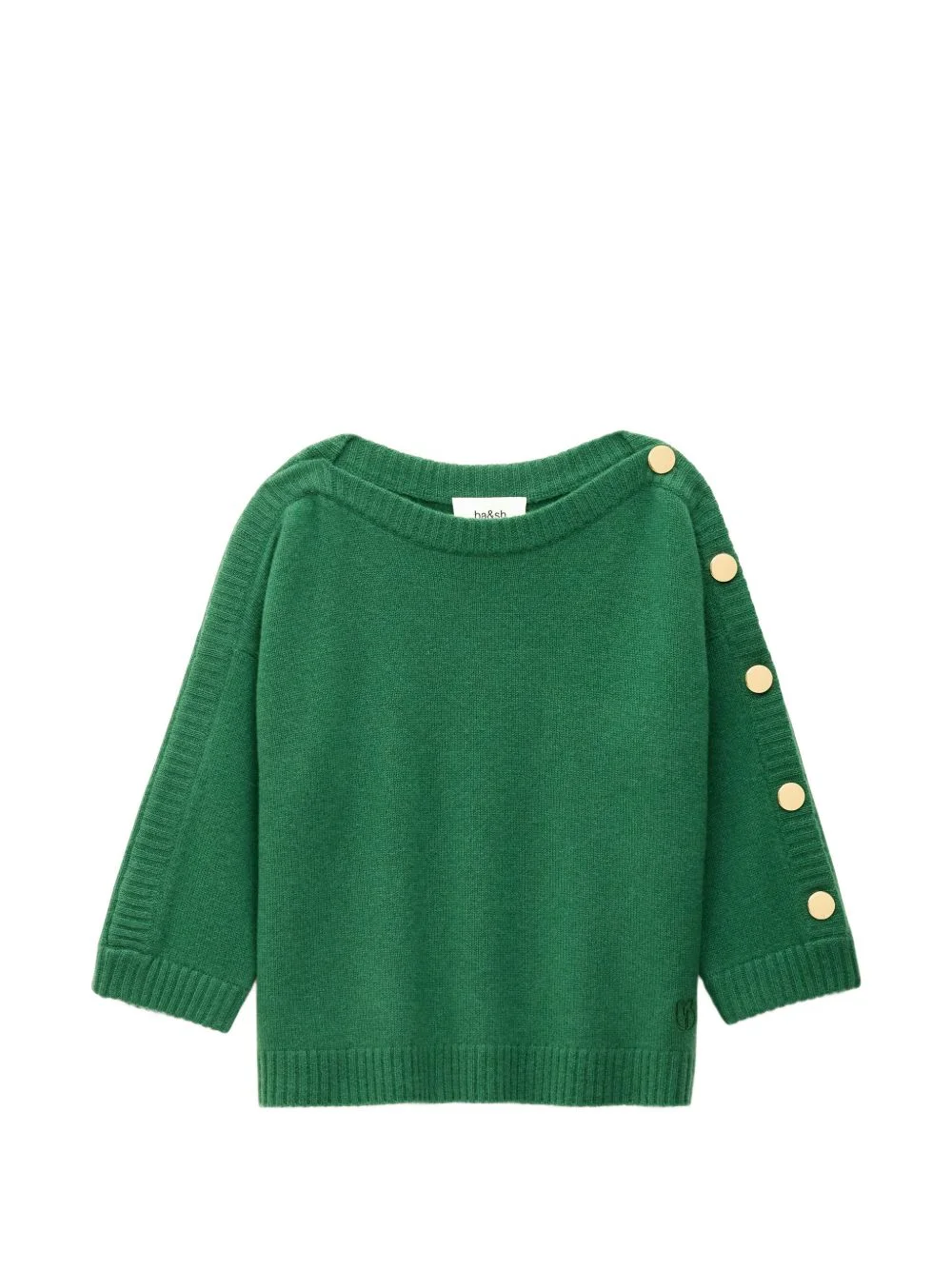 Classy buttoned-sleeve jumper - 1