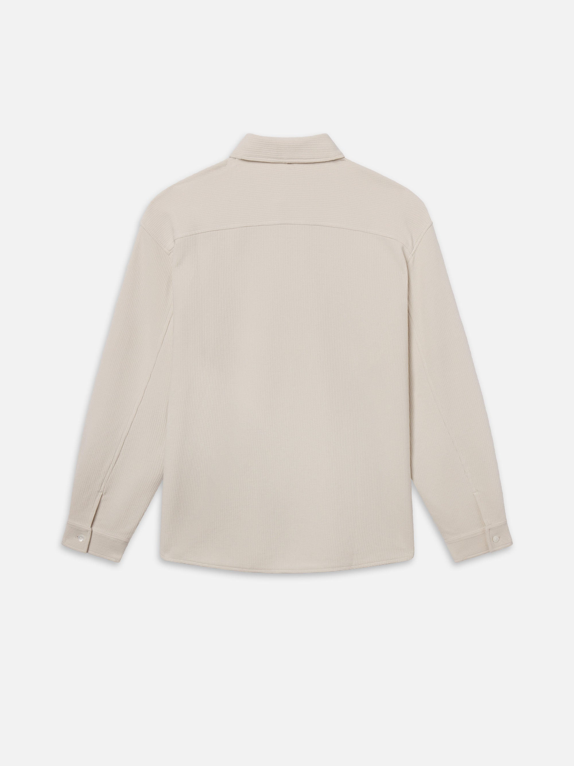 Waffle Textured Shirt in Warm White - 3