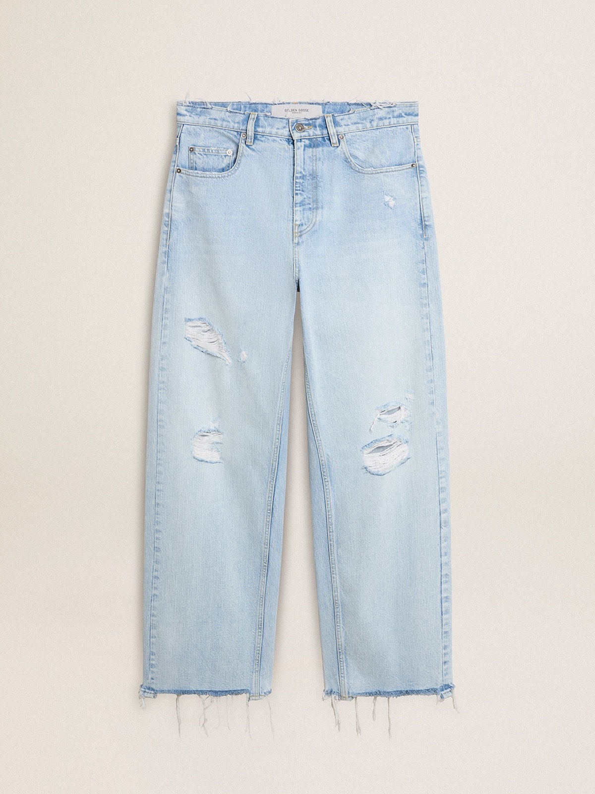 Men's pants in lived-in effect denim - 1