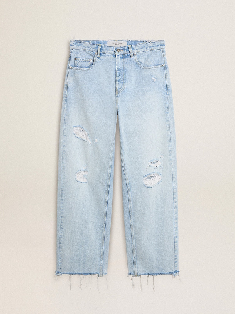 Men's pants in lived-in effect denim 1