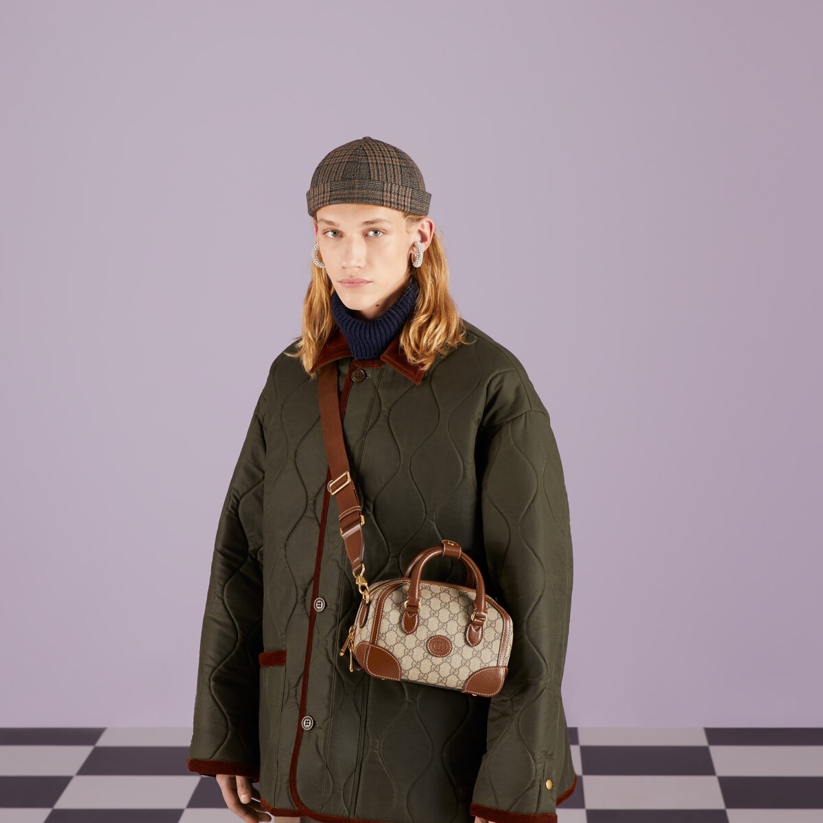 Small duffle bag with Interlocking G - 3