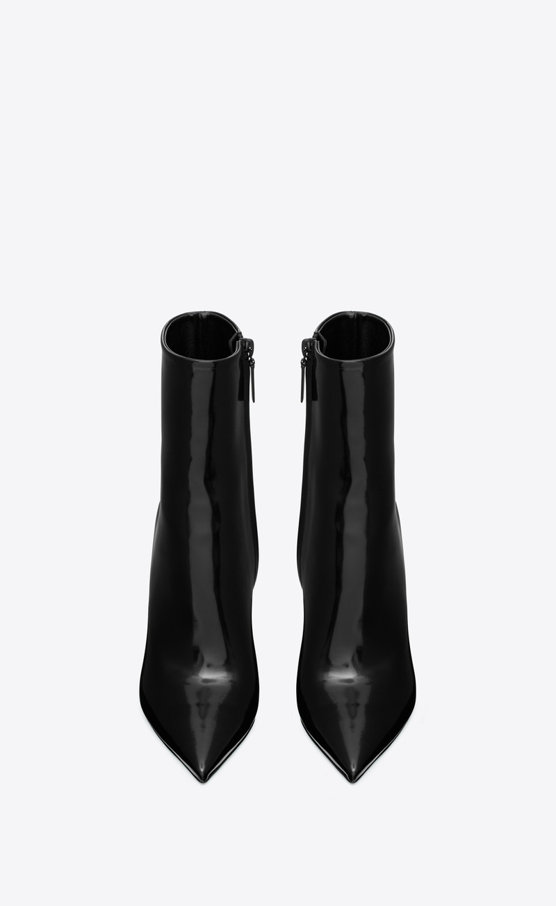 SAINT LAURENT opyum booties in glazed leather outlook