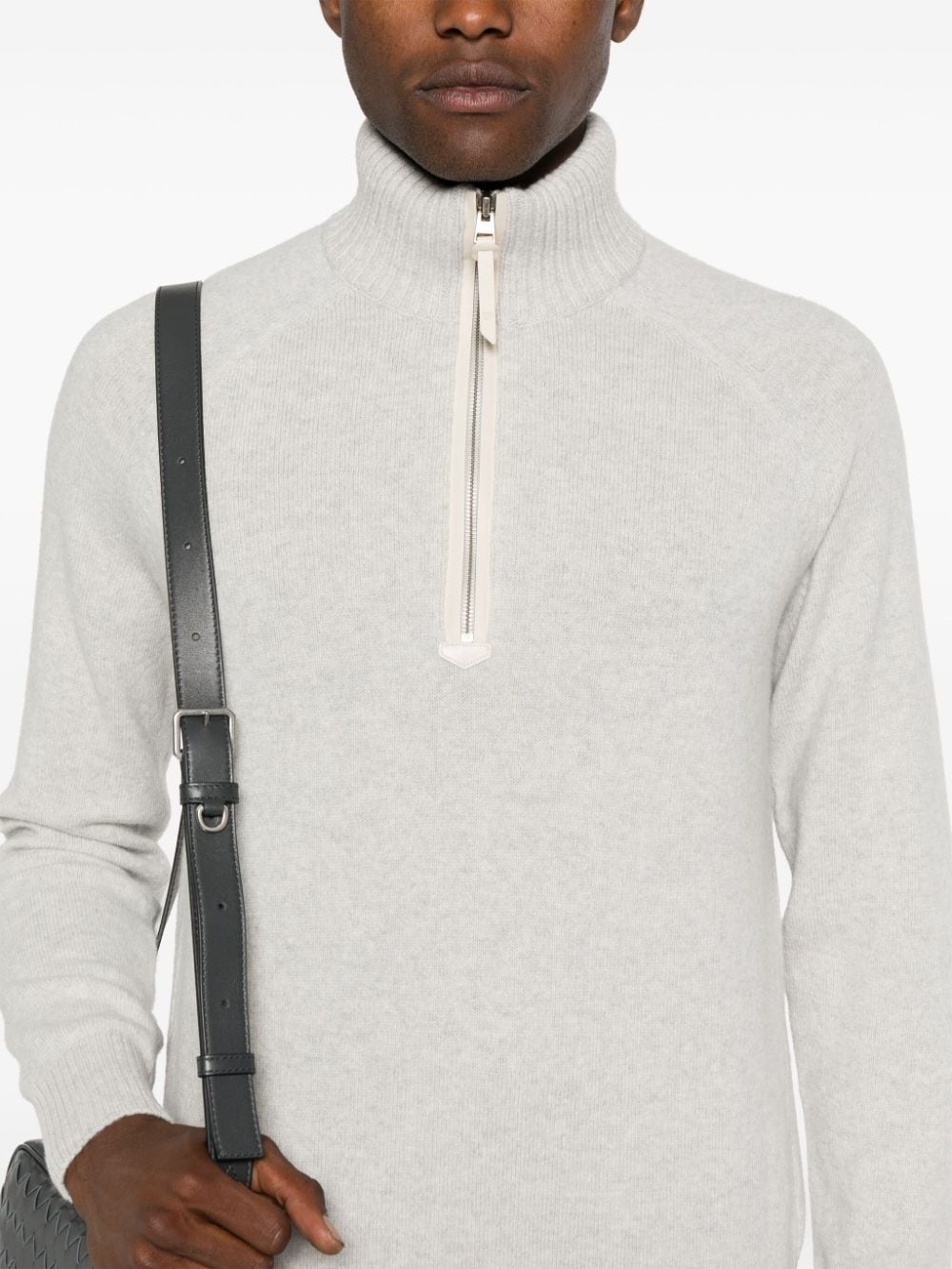 mÃ©lange-effect zip-up jumper - 5