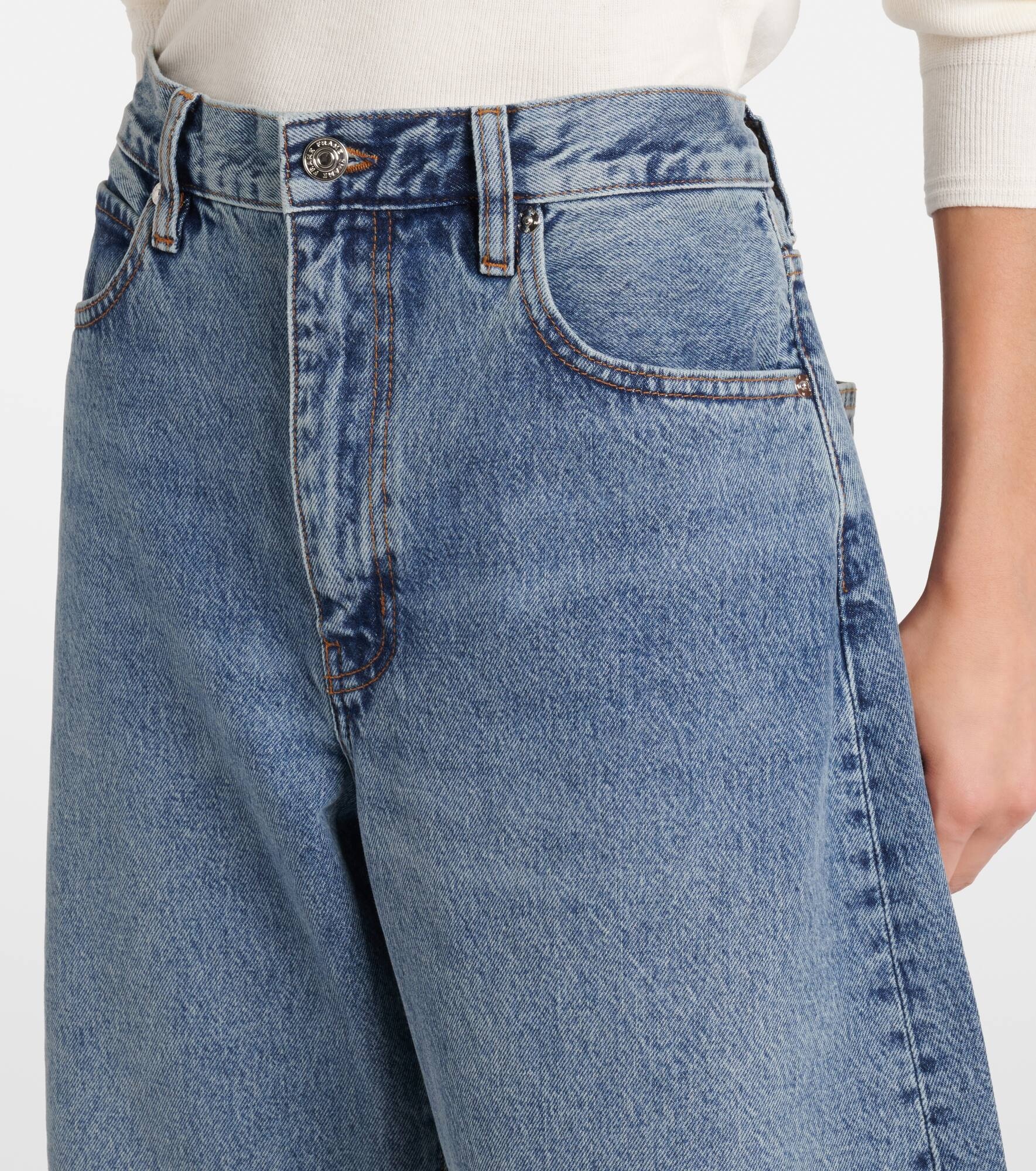 Bubble Crop high-rise barrel-leg jeans - 4