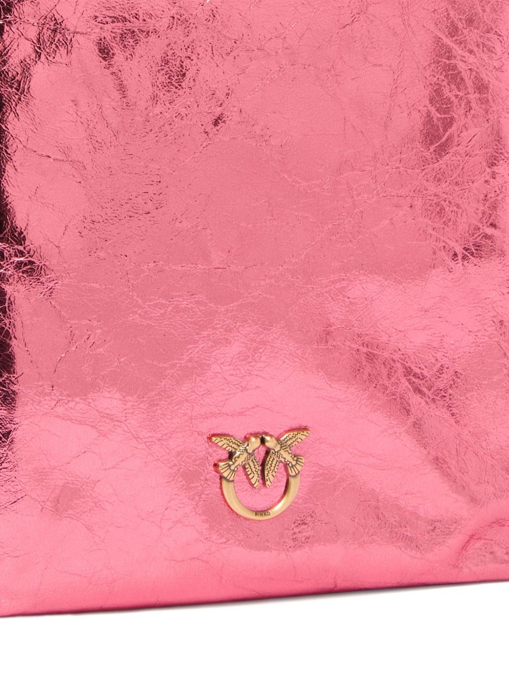 metallic-finish mini clutch bag - 4