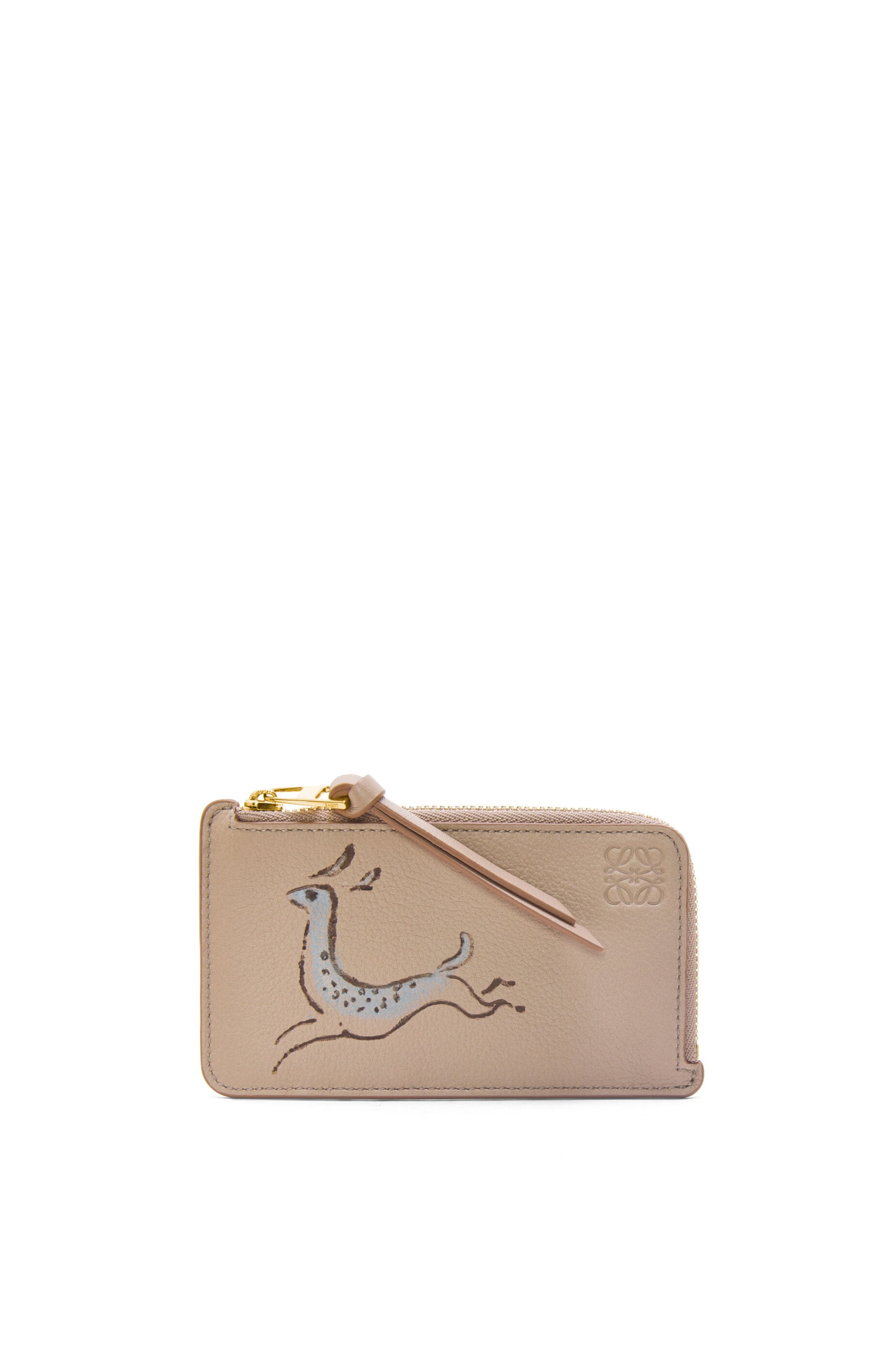 Deer coin cardholder in classic calfskin - 1