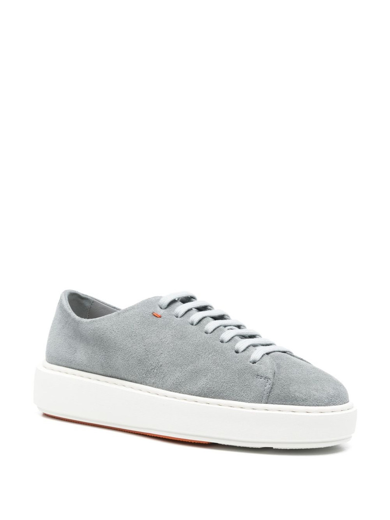 Santoni suede sneakers outlook