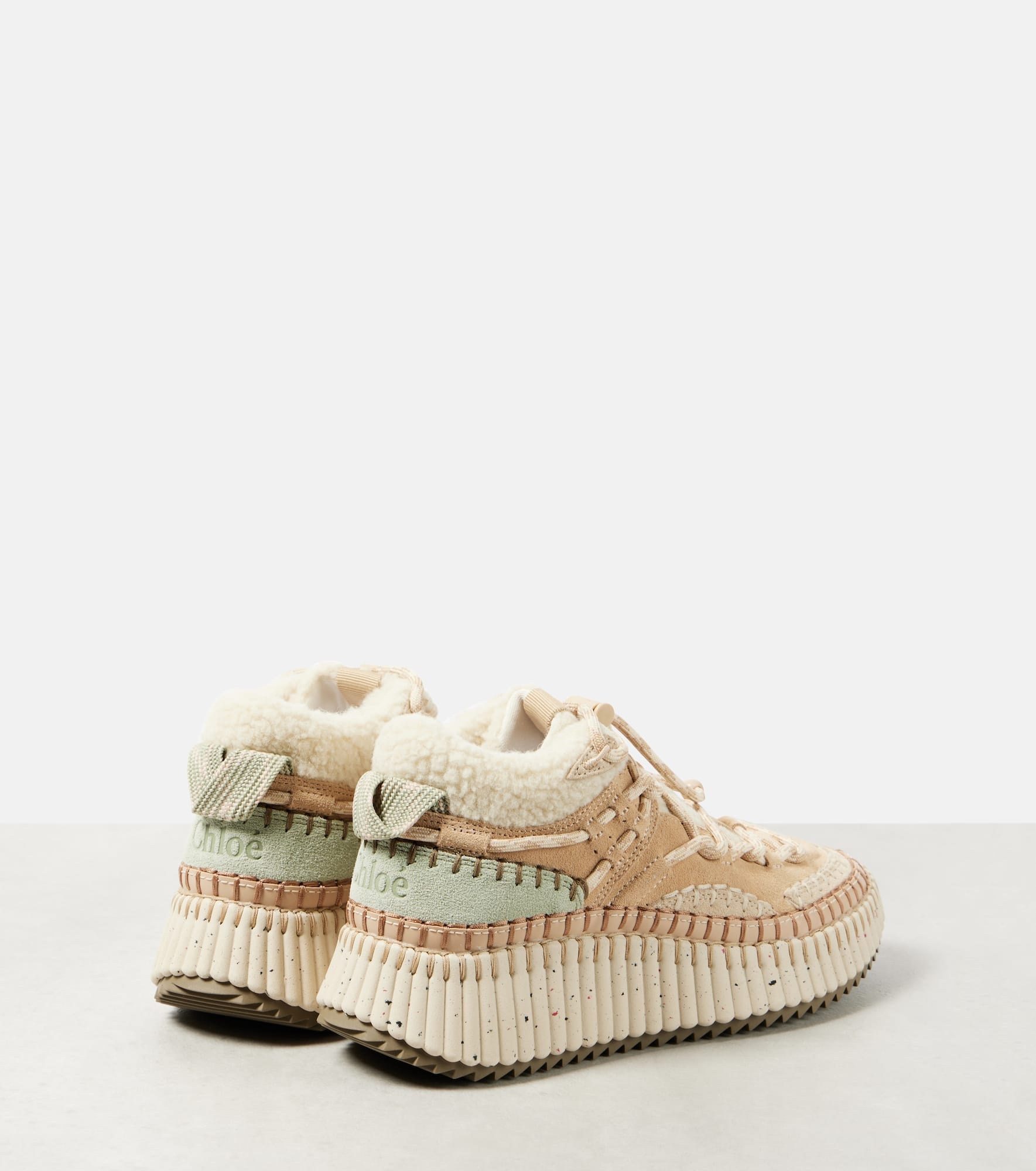 Nama shearling-lined suede sneakers - 2