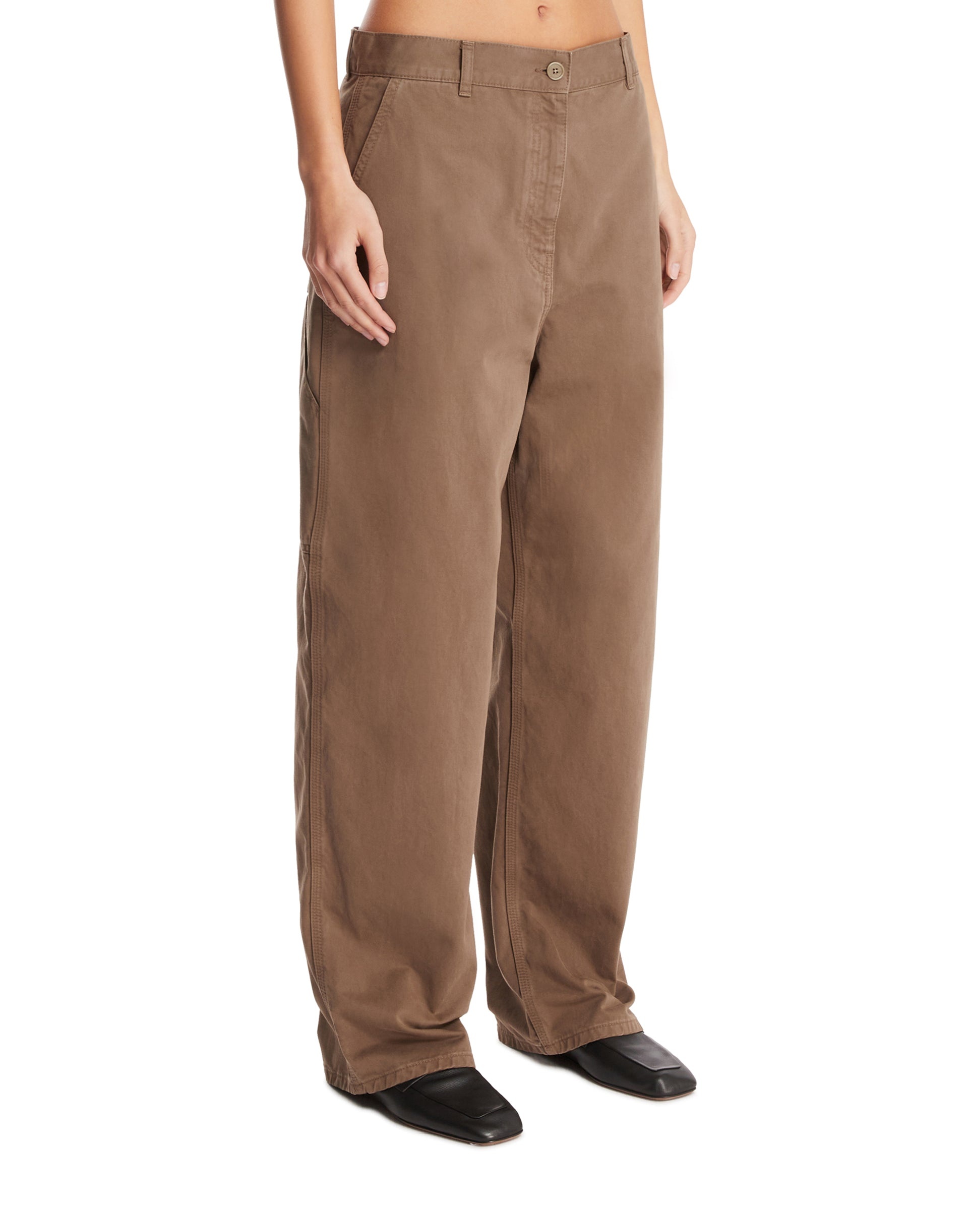 Beige Sharka Cotton Pants - 4
