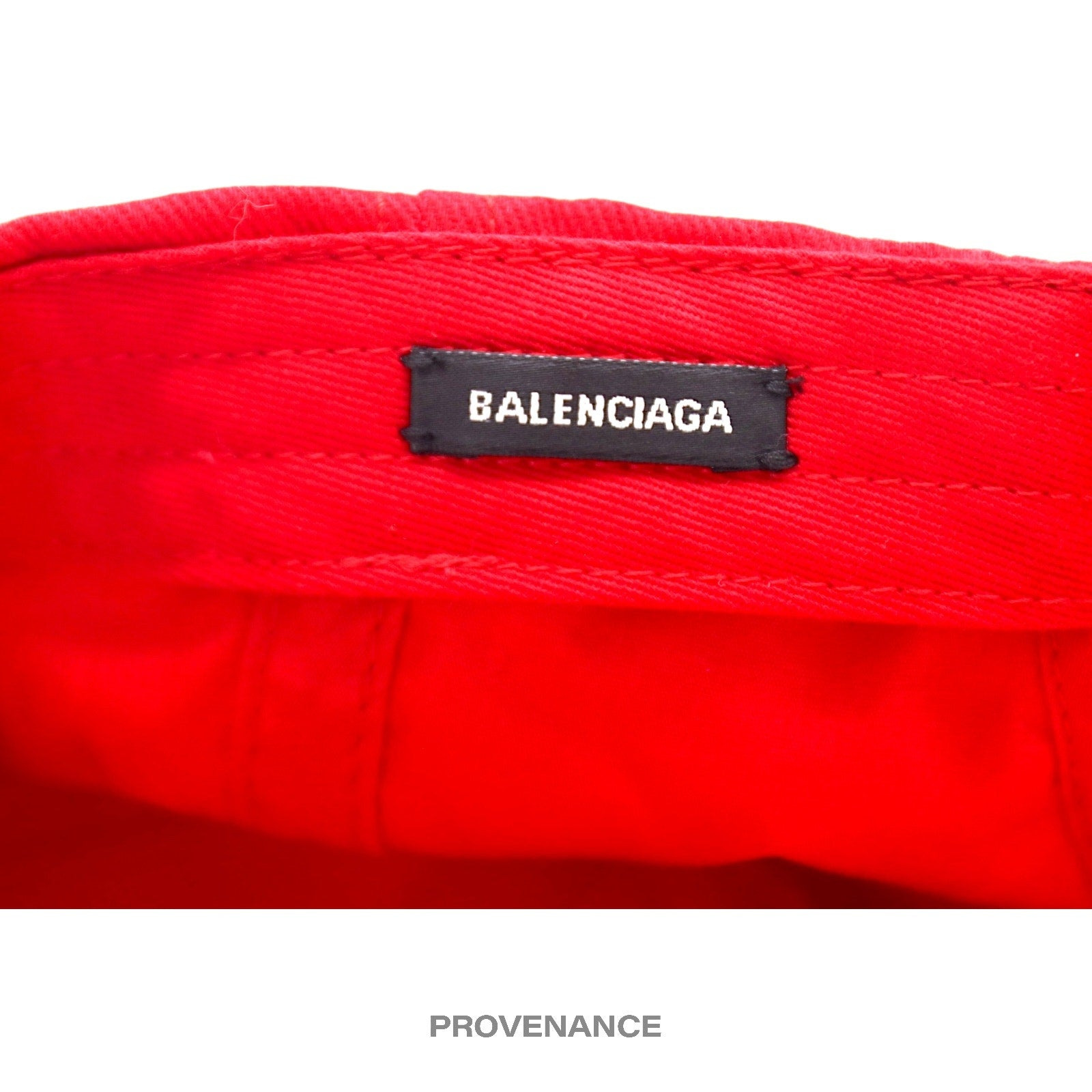 Balenciaga BB Logo Mode Embroidered Cap Hat - Red - 10