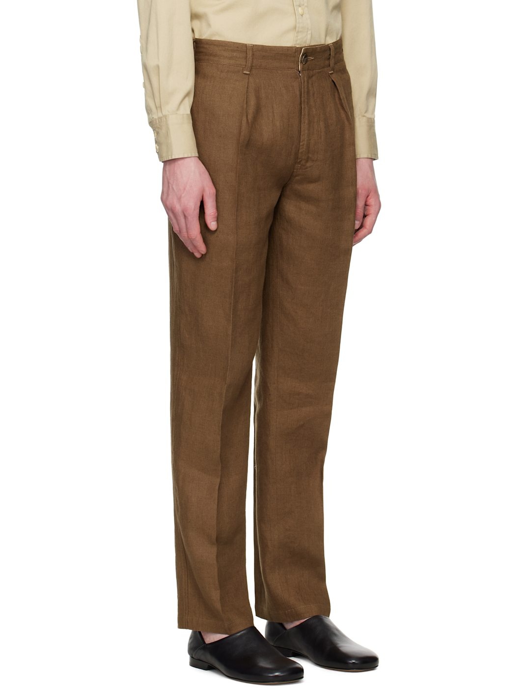 Brown Antique Linen Games Trousers - 2