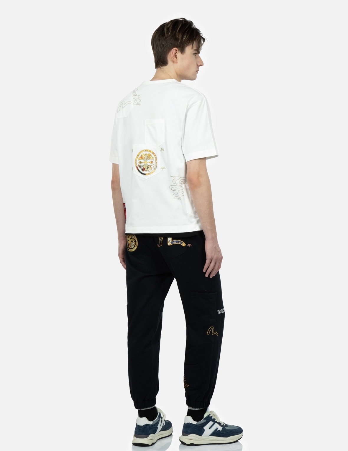 BROCADE APPLIQUÉ MULTI-POCKET SWEATPANTS - 3