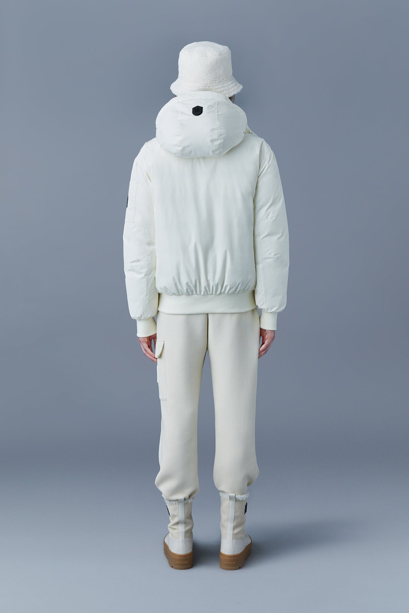 VIGGO classic down bomber jacket with removable hood 4