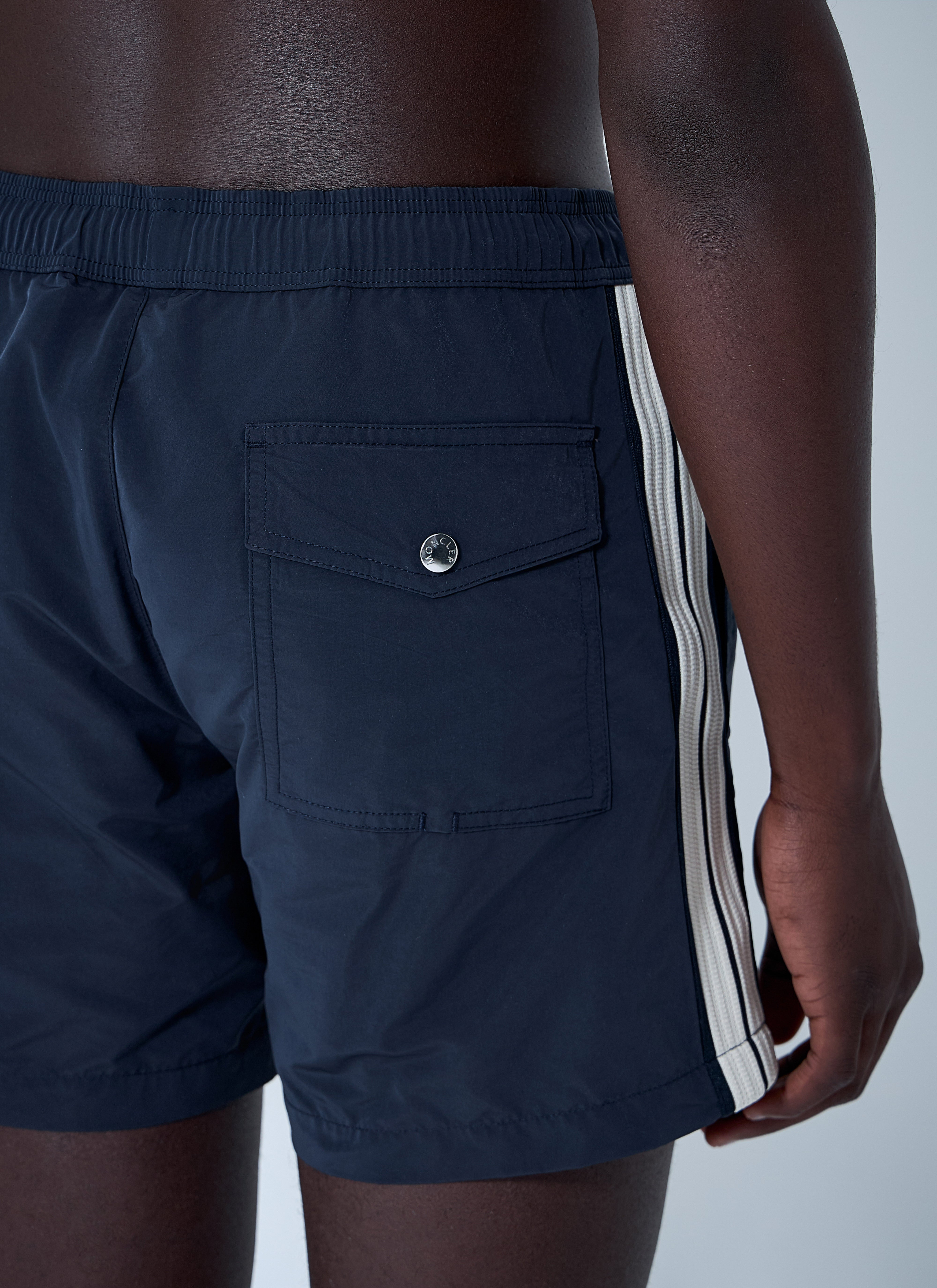 Moncler Men Logo Patch Swim Shorts - 6