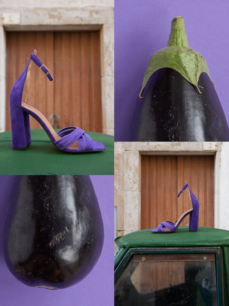 Drena Viola Suede Heeled sandals 4