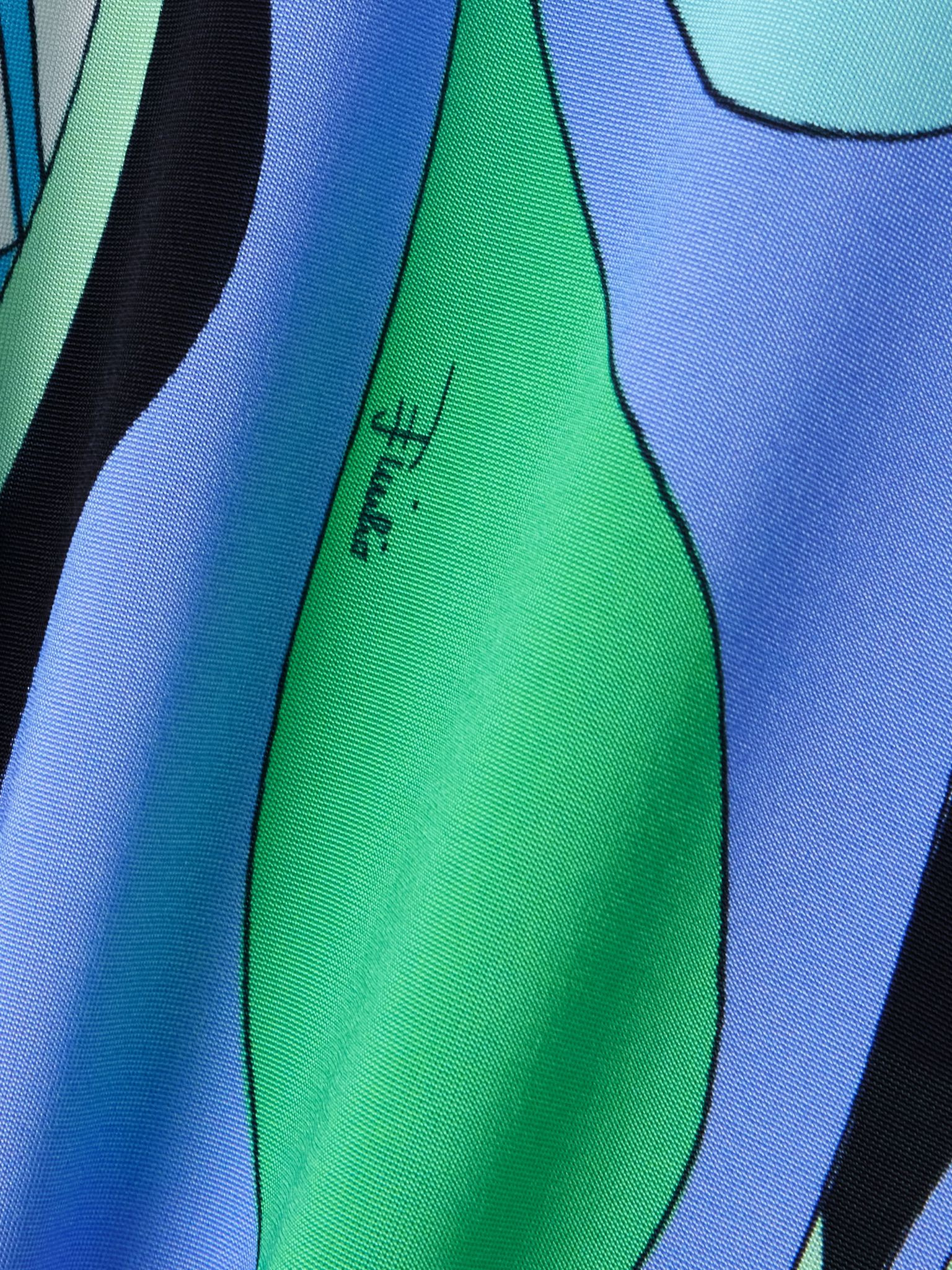 Printed jersey kaftan Blue - 4