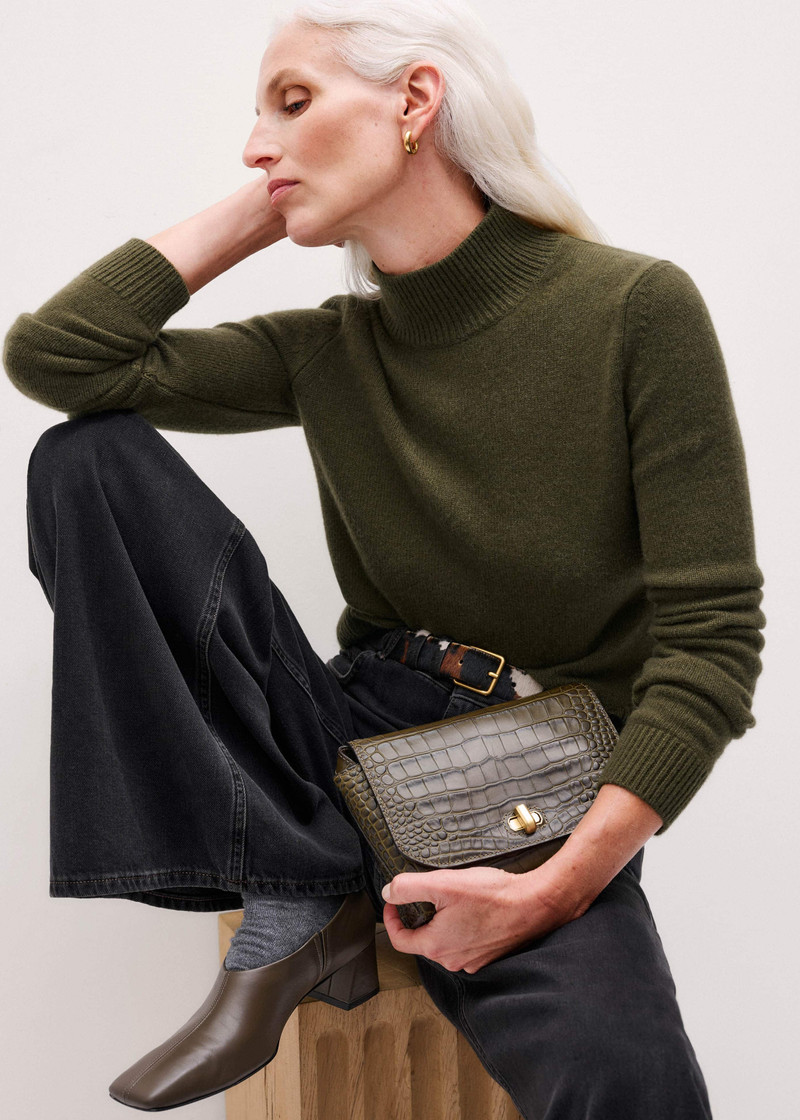 High Neck Crop Sweater 3