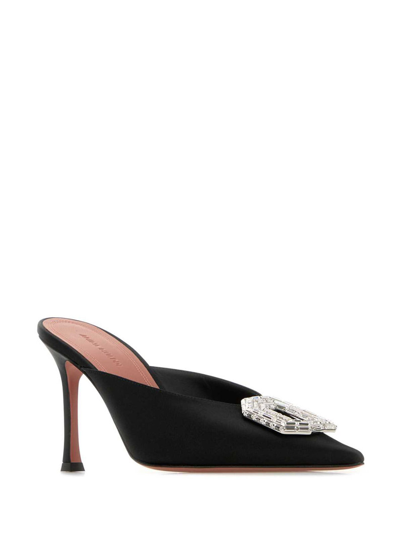 Amina Muaddi 90mm Camelia Mules outlook