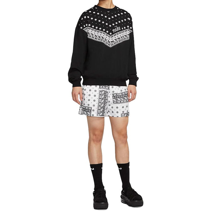 Nike (WMNS) Nike Sportswear Heritage Round-neck Sweatshirt 'Black' CU5949-010 outlook