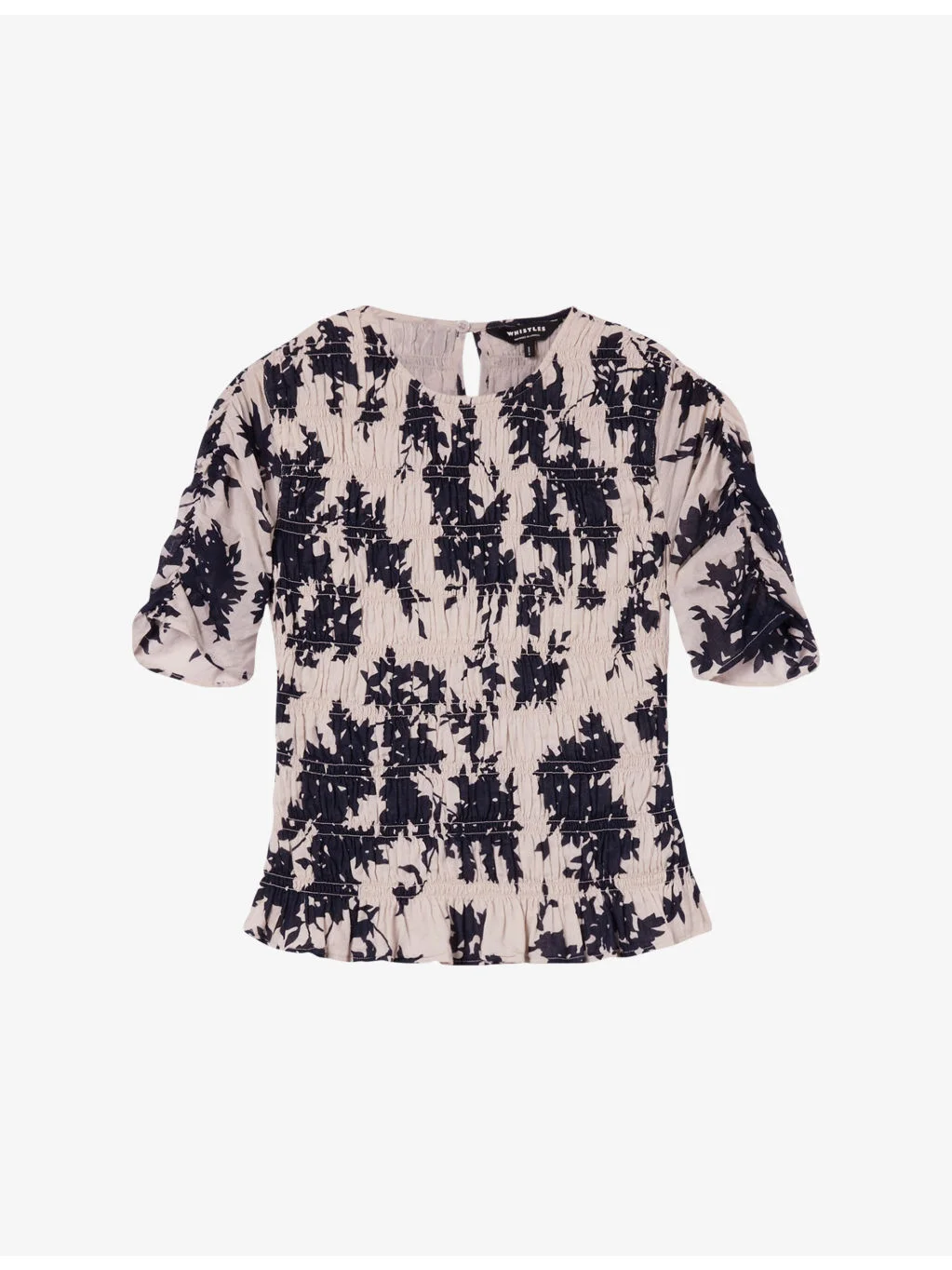 Ivory Floral-Print Cotton Top - 1