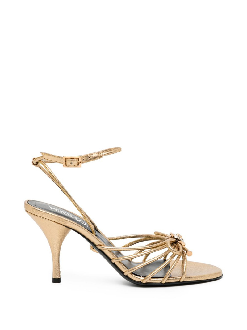 strap knot heeled sandals 1