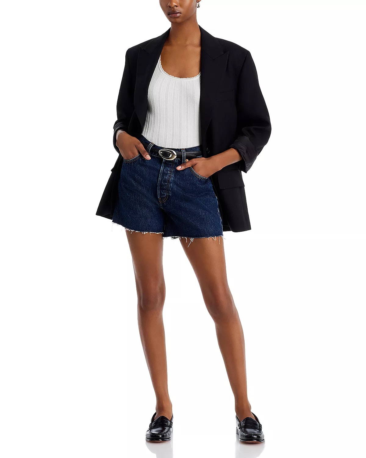 90s Low Slung Denim Shorts - 2