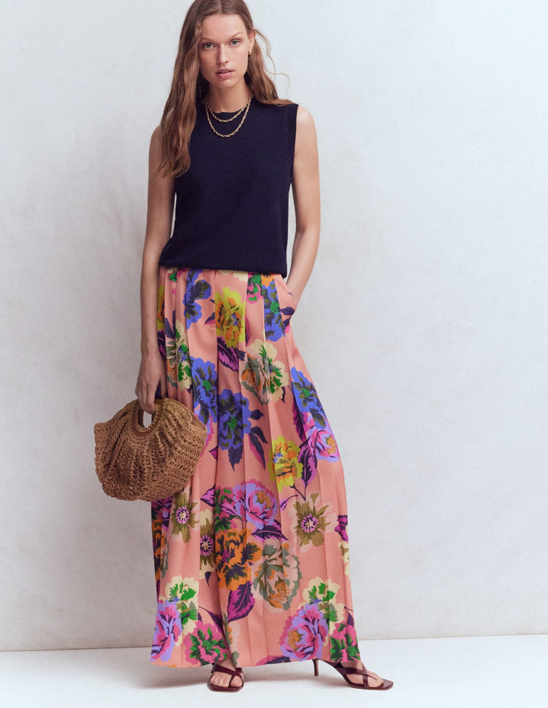 Regent Wide Leg Pants-Multi, Opulent Blossom 7