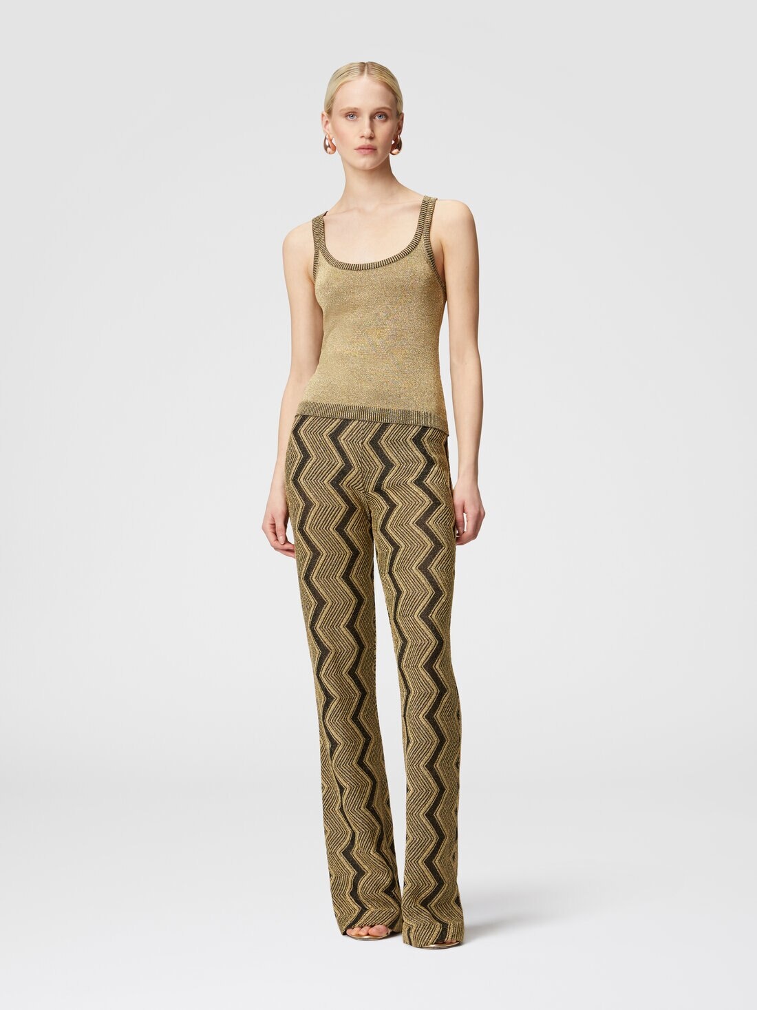 Glitter-effect viscose tank top - 2