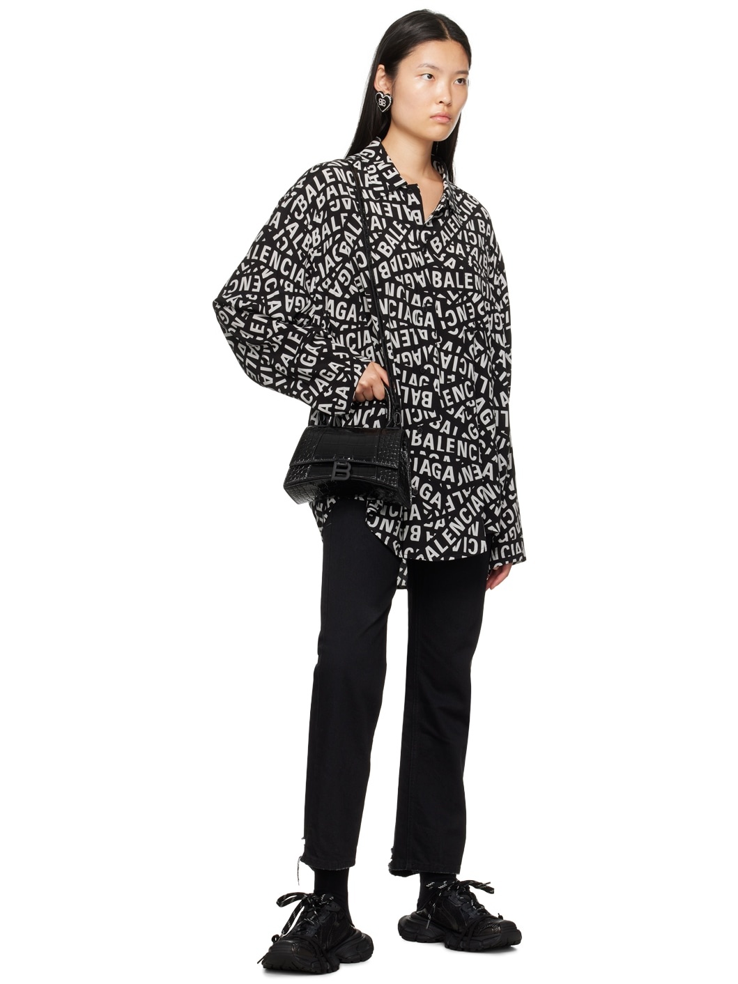 Black Small Hourglass Bag - 4