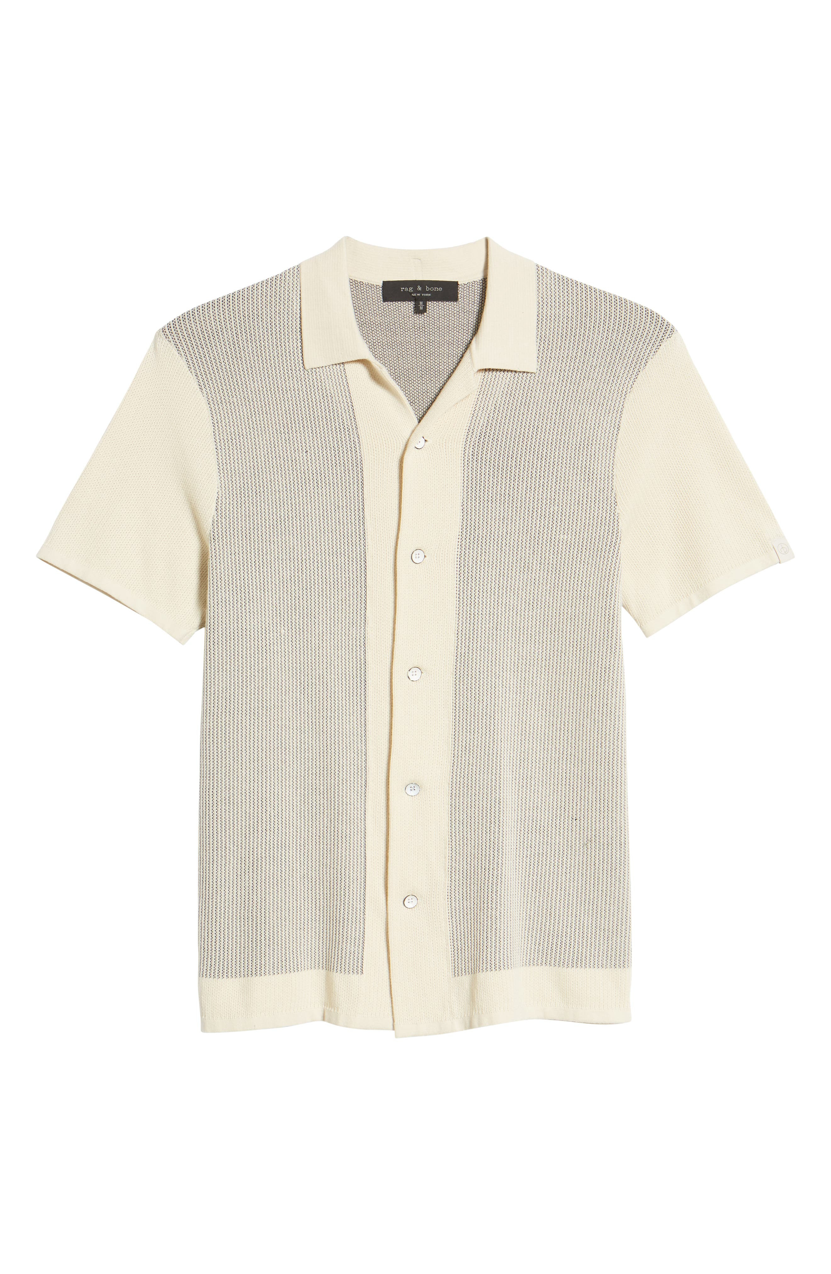 Harvey Short Sleeve Knit Button-Up Camp Shirt - 6