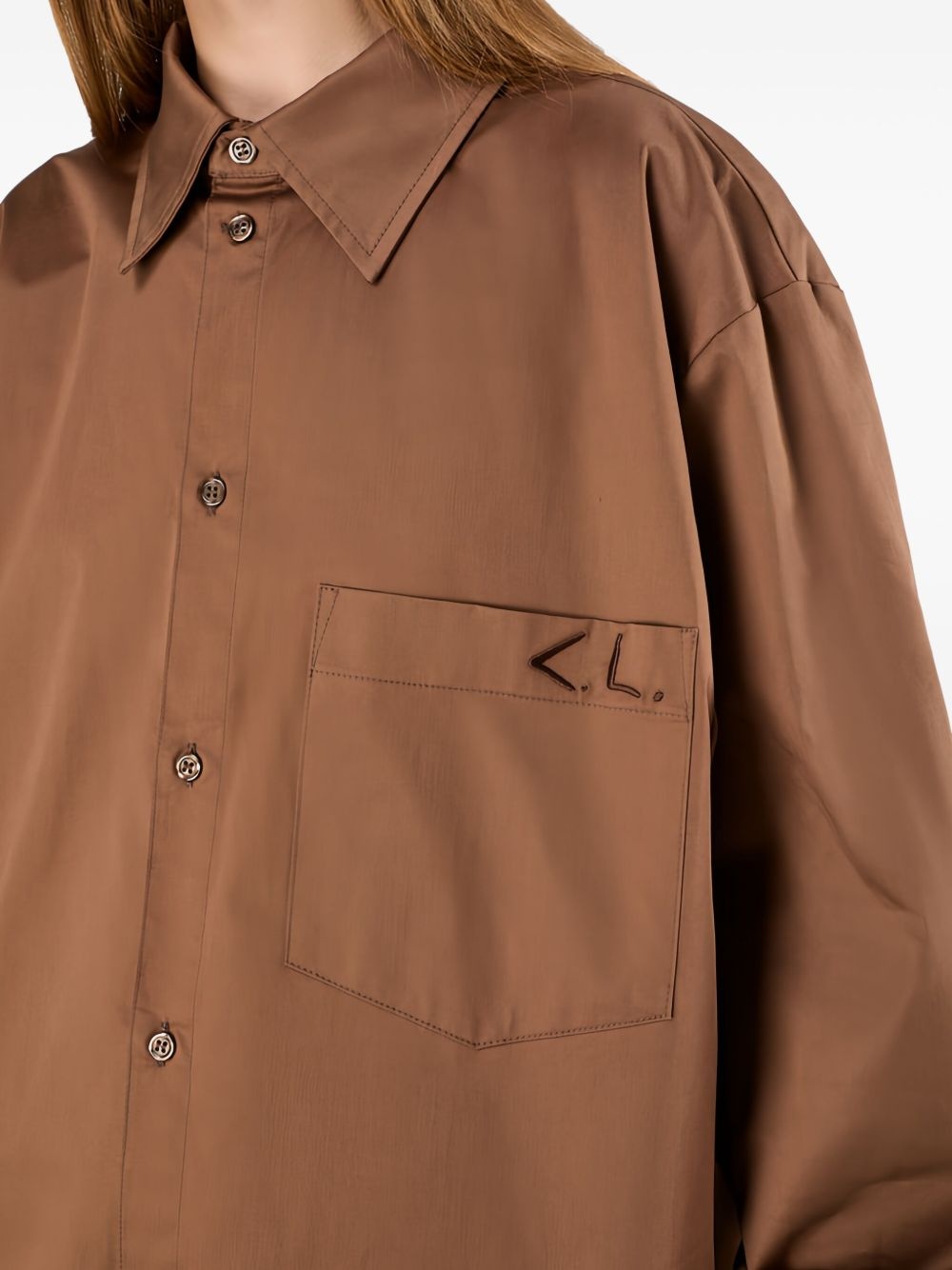 logo-print shirt - 7