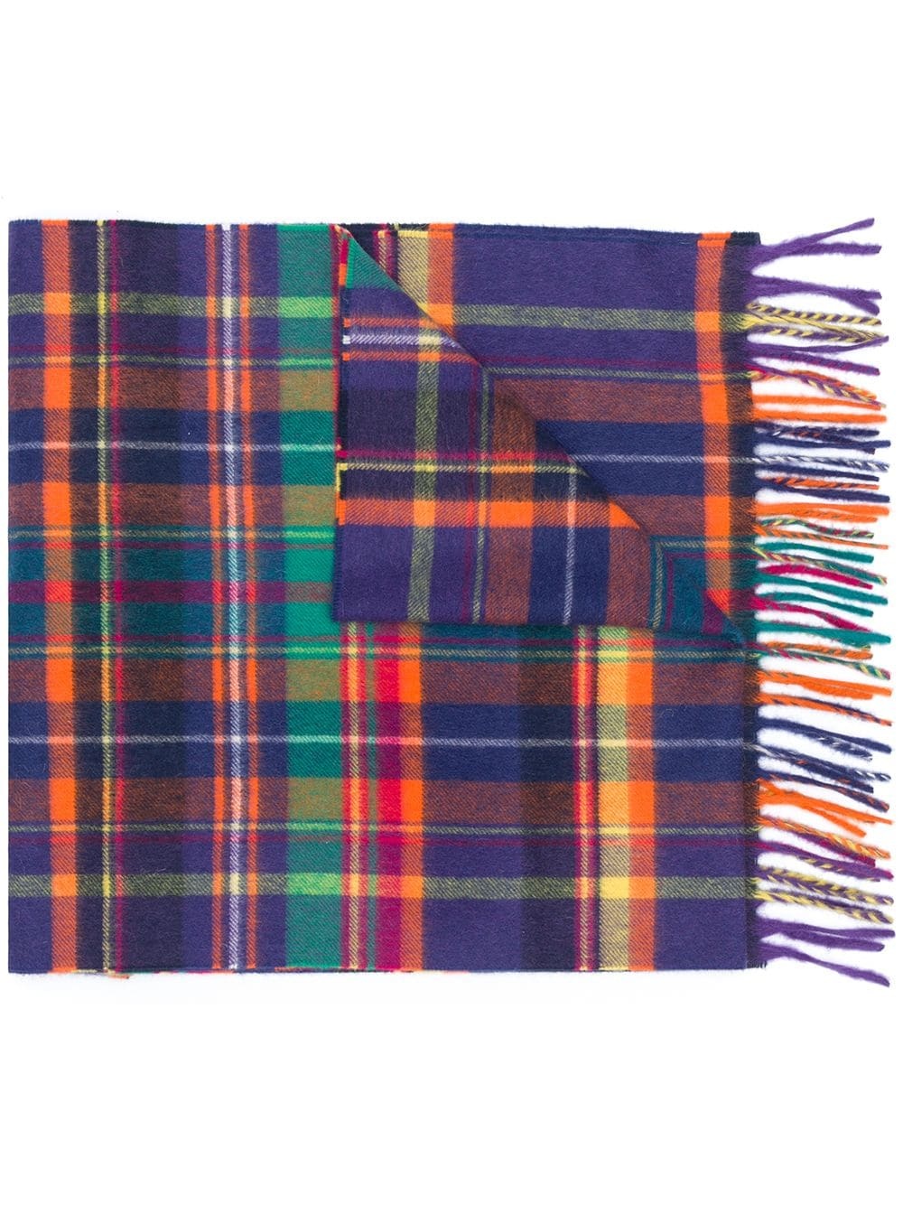 plaid cashmere scarf - 1