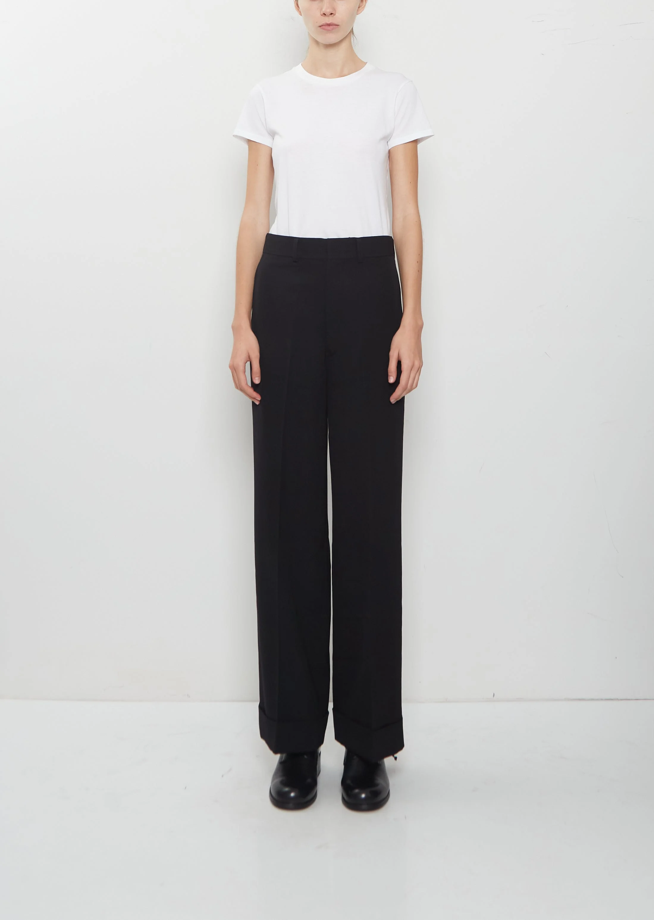 Wool Gabardine Tailored Trouser - 1